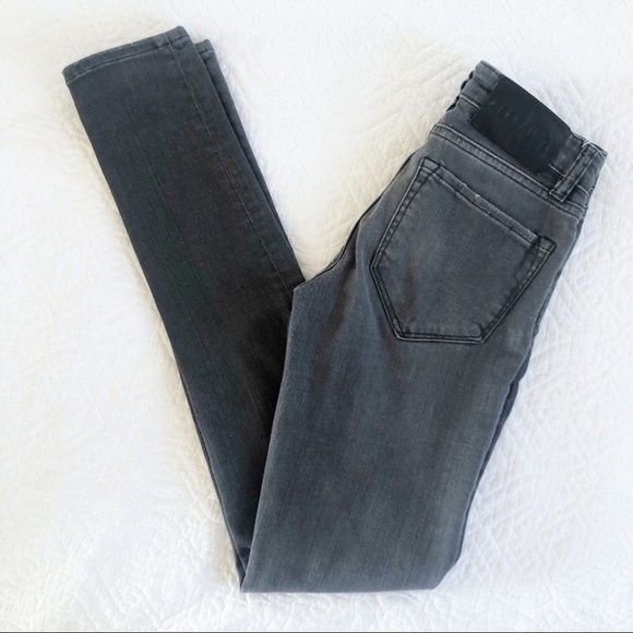 All Saints Mast Low RIse Skinny Fit Gray Jeans 24 - Picture 1 of 11